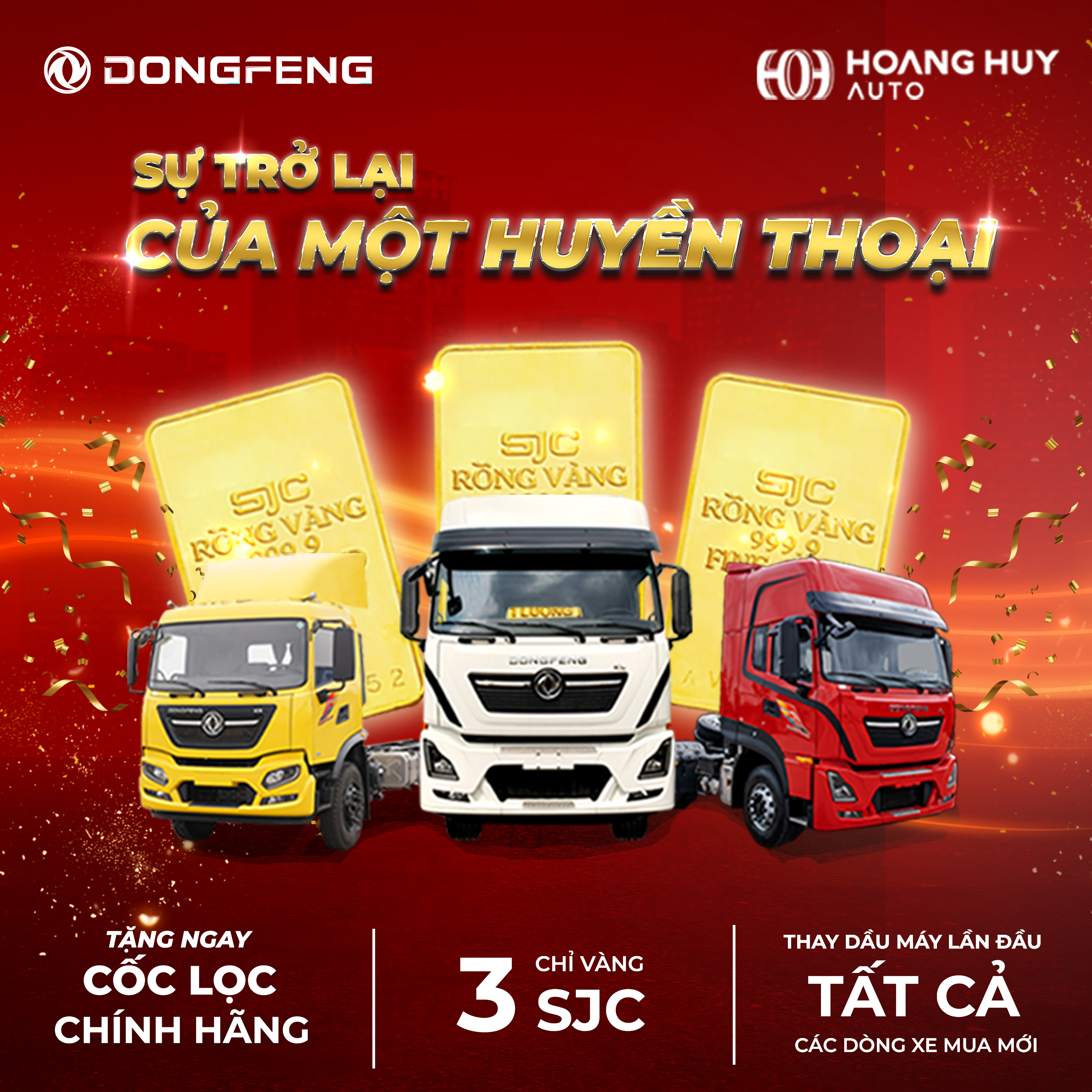 HOANG HUY DONGFENG - SỰ TRỞ LẠI CỦA NHỮNG HUYỀN THOẠI - SIÊU BÃO QUÀ TẶNG NHẬN VÀNG LIỀN TAY